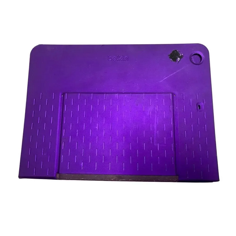 Belkin F5L152 Slim Style Keyboard Case Purple White Untested For Parts